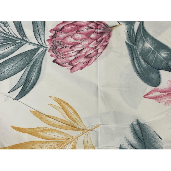 Sale Active King Size Glace Cotton Bedsheet Set with 2 Pillow Covers - Floral Print Sale Active King Size Glace Cotton Bedsheet Set with 2 Pillow Covers - Floral Print